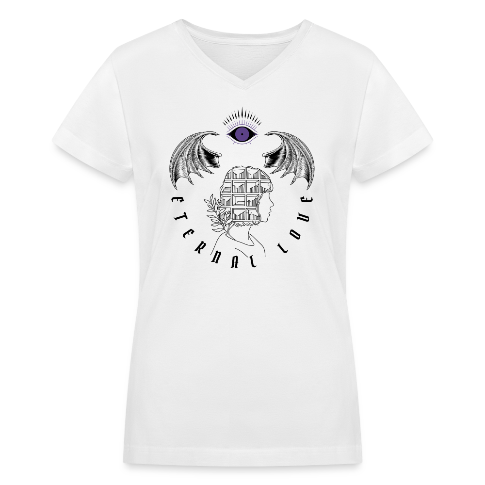 Women's V-Neck T-Shirt - white