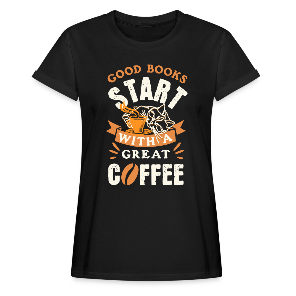 a good books spreadshirt 1191 Women's Relaxed Fit T-Shirt - black