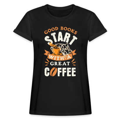 a good books spreadshirt 1191 Women's Relaxed Fit T-Shirt - black