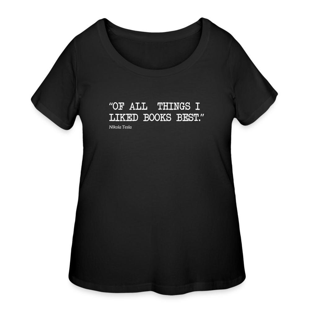 Women’s Curvy T-Shirt lat 3804 Books Best - black