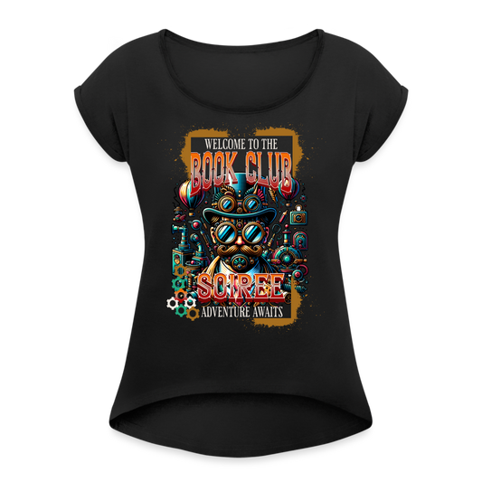 A spread shirt Women's Roll Cuff T-Shirt - black